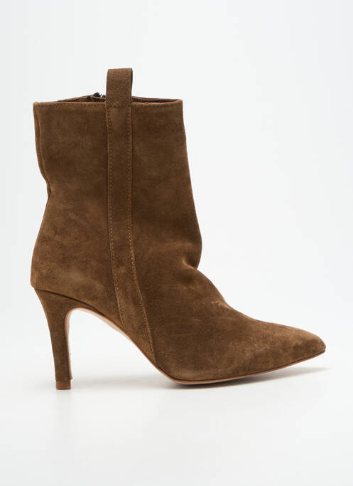 Bottines/boots bout pointu talon de 7 à 9cm marron SMS femme