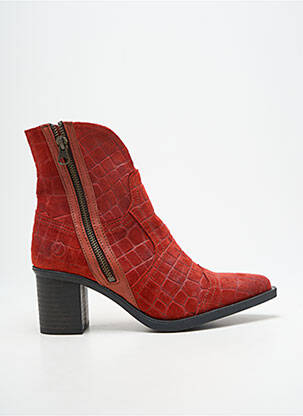 Bottines/boots bout pointu talon de 4 à 6cm rouge CASTA femme