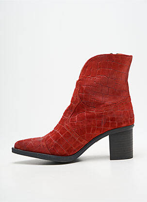 Bottines/boots bout pointu talon de 4 à 6cm rouge CASTA femme
