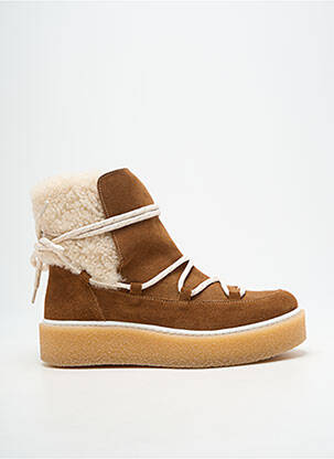 Bottines/boots nubuck talon de 4 à 6cm marron PHILIPPE MORVAN femme