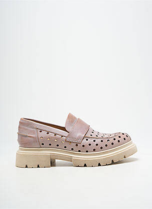 Mocassins bout rond talon plat jusqu'à 3cm rose CASTA femme