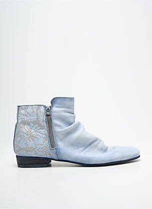 Bottines/boots bout rond talon plat jusqu'à 3cm bleu FELMINI femme