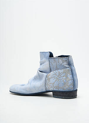 Bottines/boots bout rond talon plat jusqu'à 3cm bleu FELMINI femme