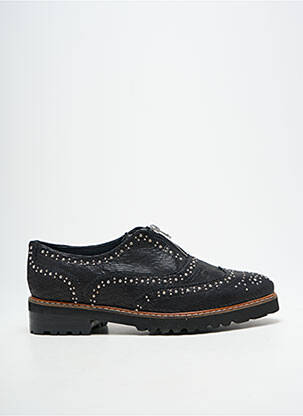 Derbies tissage satiné talon plat jusqu'à 3cm noir PHILIPPE MORVAN femme
