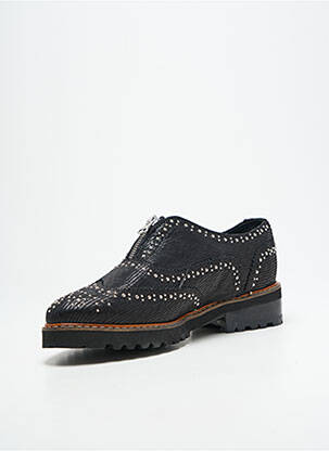 Derbies tissage satiné talon plat jusqu'à 3cm noir PHILIPPE MORVAN femme
