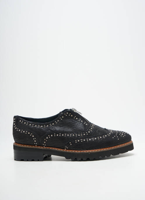 Derbies tissage satiné talon plat jusqu'à 3cm noir PHILIPPE MORVAN femme