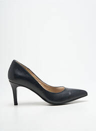Escarpins tissage satiné talon de 7 à 9cm noir MYMA femme