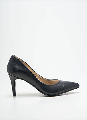 Escarpins tissage satiné talon de 7 à 9cm noir MYMA femme