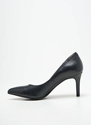 Escarpins tissage satiné talon de 7 à 9cm noir MYMA femme