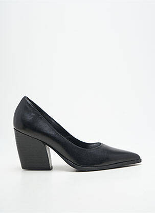 Escarpins tissage satiné talon de 7 à 9cm noir MYMA femme