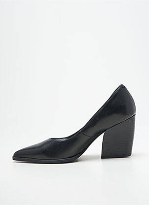 Escarpins tissage satiné talon de 7 à 9cm noir MYMA femme