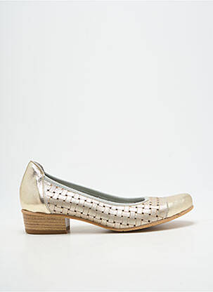 Ballerines matière lisse talon plat jusqu'à 3cm or UN TOUR EN VILLE femme