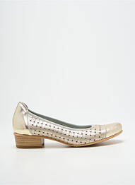 Ballerines matière lisse talon plat jusqu'à 3cm or UN TOUR EN VILLE femme