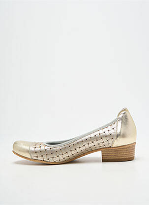 Ballerines matière lisse talon plat jusqu'à 3cm or UN TOUR EN VILLE femme