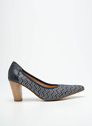 Escarpins tissage satiné talon de 7 à 9cm noir FUGITIVE BY FRANCESCO ROSSI femme