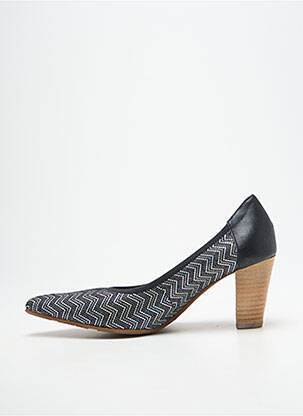 Escarpins tissage satiné talon de 7 à 9cm noir FUGITIVE BY FRANCESCO ROSSI femme