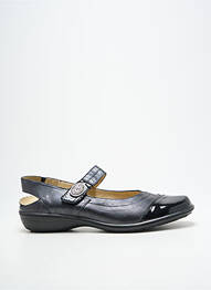 Sandales/nu pieds tissage satiné talon plat jusqu'à 3cm noir GEO-REINO femme