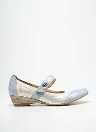 Ballerines fermeture scratch talon de 4 à 6cm argent GEO-REINO femme