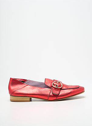 Mocassins matière lisse talon plat jusqu'à 3cm rouge FOLIE'S femme