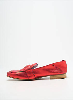 Mocassins matière lisse talon plat jusqu'à 3cm rouge FOLIE'S femme