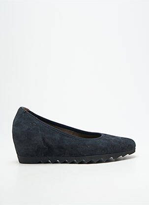 Escarpins nubuck talon de 4 à 6cm bleu GABOR femme