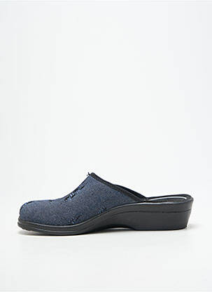 Chaussons/pantoufles bout rond talon plat jusqu'à 3cm bleu ROMIKA femme