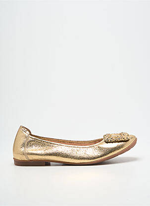 Ballerines tissage satiné talon plat jusqu'à 3cm or SABRINAS femme