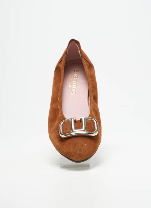 Ballerines chiquet talon plat jusqu'à 3cm marron SABRINAS femme