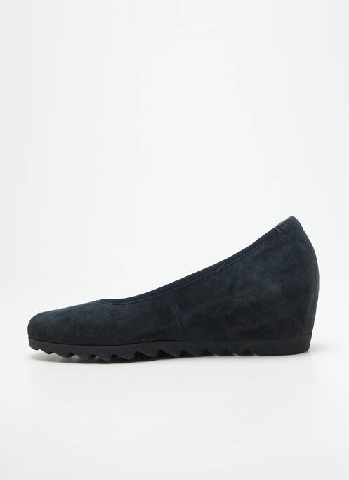 Escarpins nubuck talon de 4 à 6cm bleu GABOR femme