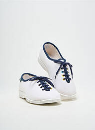 Chaussons/pantoufles fermeture lacets talon plat jusqu'à 3cm blanc LA VAGUE femme