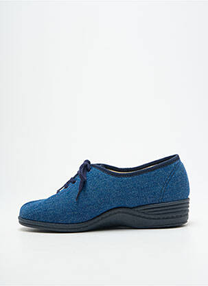 Chaussons/pantoufles fermeture lacets talon plat jusqu'à 3cm bleu LA VAGUE femme