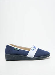 Chaussons/pantoufles bout rond talon plat jusqu'à 3cm bleu LA VAGUE femme