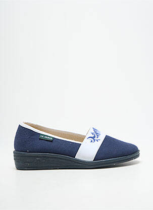 Chaussons/pantoufles bout rond talon plat jusqu'à 3cm bleu LA VAGUE femme
