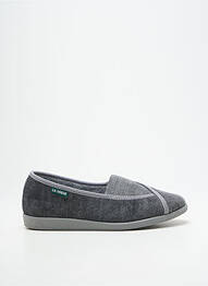Chaussons/pantoufles bout rond talon plat jusqu'à 3cm gris LA VAGUE femme