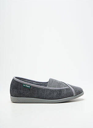 Chaussons/pantoufles bout rond talon plat jusqu'à 3cm gris LA VAGUE femme