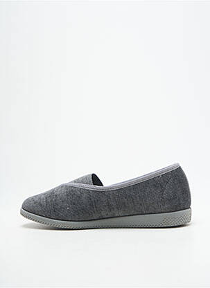 Chaussons/pantoufles bout rond talon plat jusqu'à 3cm gris LA VAGUE femme