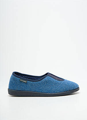 Chaussons/pantoufles bout rond talon plat jusqu'à 3cm bleu LA VAGUE femme