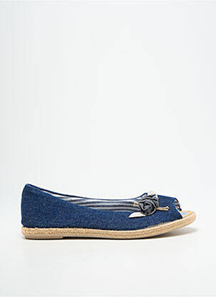 Espadrilles bout ouvert talon plat jusqu'à 3cm bleu LA VAGUE femme