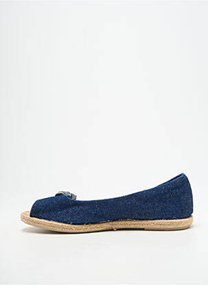 Espadrilles bout ouvert talon plat jusqu'à 3cm bleu LA VAGUE femme