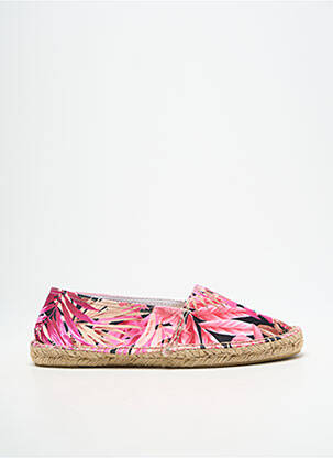 Espadrilles bout rond talon plat jusqu'à 3cm rose SANTAFE femme