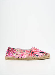 Espadrilles bout rond talon plat jusqu'à 3cm rose SANTAFE femme
