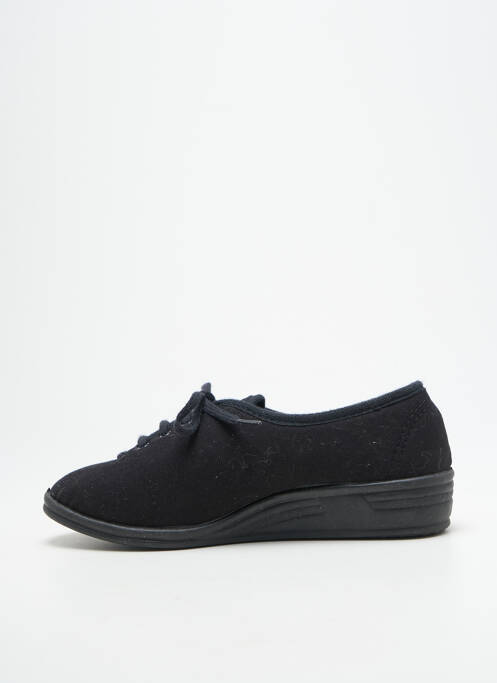 Chaussons/pantoufles fermeture lacets talon plat jusqu'à 3cm noir LA VAGUE femme