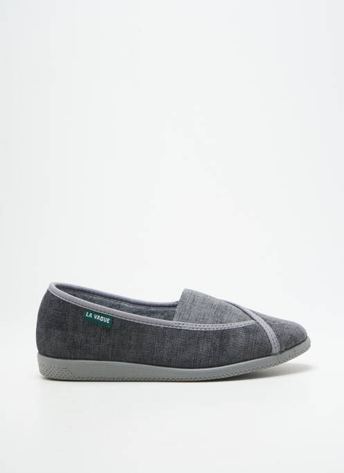 Chaussons/pantoufles bout rond talon plat jusqu'à 3cm gris LA VAGUE femme