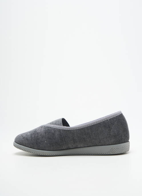 Chaussons/pantoufles bout rond talon plat jusqu'à 3cm gris LA VAGUE femme