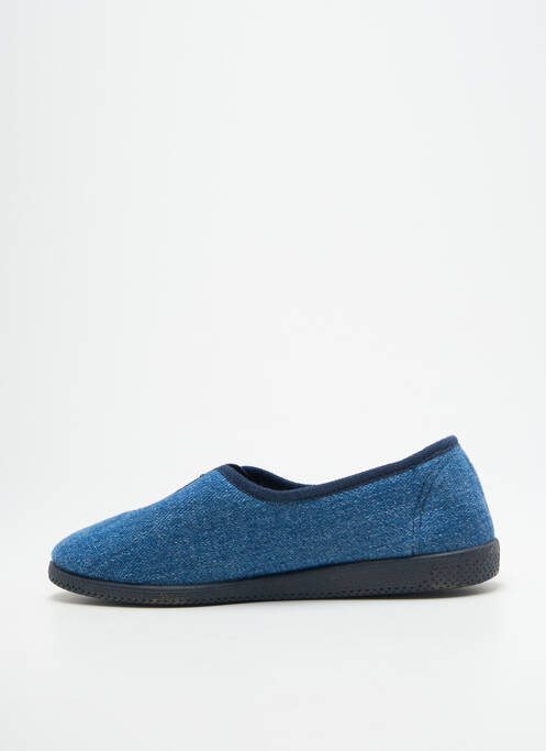 Chaussons/pantoufles bout rond talon plat jusqu'à 3cm bleu LA VAGUE femme