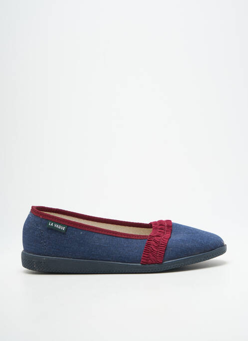 Chaussons/pantoufles bout rond talon plat jusqu'à 3cm bleu LA VAGUE femme