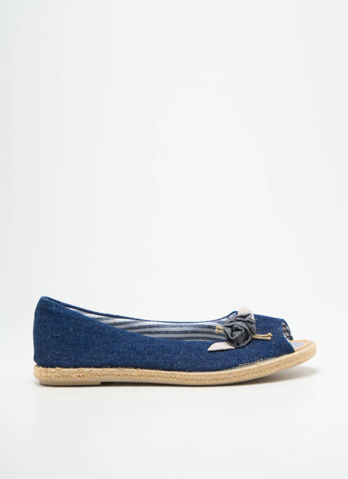 Espadrilles bout ouvert talon plat jusqu'à 3cm bleu LA VAGUE femme