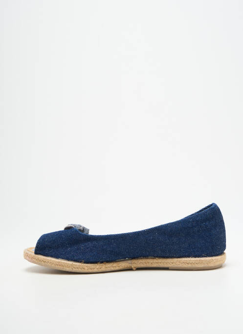 Espadrilles bout ouvert talon plat jusqu'à 3cm bleu LA VAGUE femme