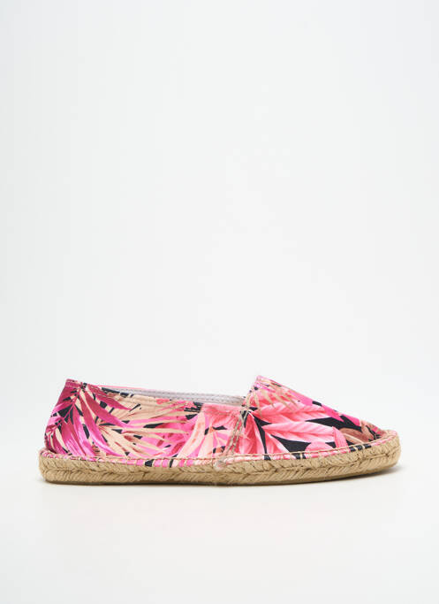 Espadrilles bout rond talon plat jusqu'à 3cm rose SANTAFE femme