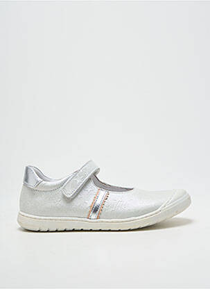 Ballerines semelle amovible bout rond argent BELLAMY fille